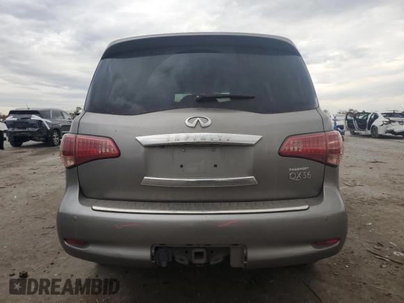 2012 Infiniti QX56 7-passenger with VIN JN8AZ2NE2C9021981, listed as a Copart auction lot 78465744 with 195,422 mi miles and Salvage Title. Bid and sale history available at carsss.com. Image 6.