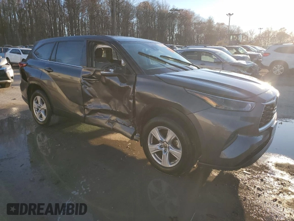 2022 Toyota Highlander L z VIN 5TDCZRBH4NS167654, wystawiony jako Copart lot #78988884 z przebiegiem 43 416 mil mil oraz Szkoda całkowita • Salvage title. Historia ofert i sprzedaży dostępna na DreamBid. Obrazek 4.