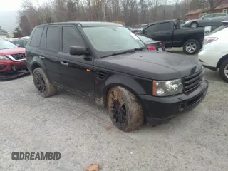 2008 Land Rover Range Rover Sport HSE with VIN SALSK25438A186058, listed as a IAAI auction lot 41191034 with 191,809 mi miles. Bid and sale history available at carsss.com. Image 1.