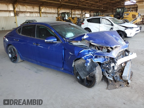 2019 Genesis G70 3.3T Advanced with VIN KMTG34LE2KU032322, listed as a Copart auction lot 66004014 with 24,852 mi miles and Salvage Title. Bid and sale history available at carsss.com. Image 4.