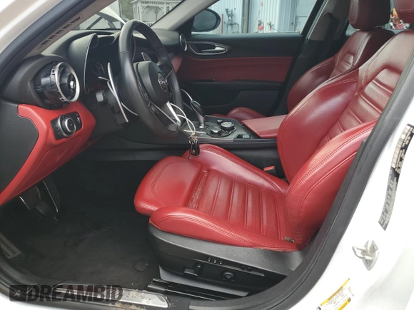 2019 Alfa Romeo Giulia Ti Sport with VIN ZARFANBN7K7600768, listed as a Copart auction lot 73277804 with 120,017 mi miles and Salvage Title. Bid and sale history available at carsss.com. Image 7.