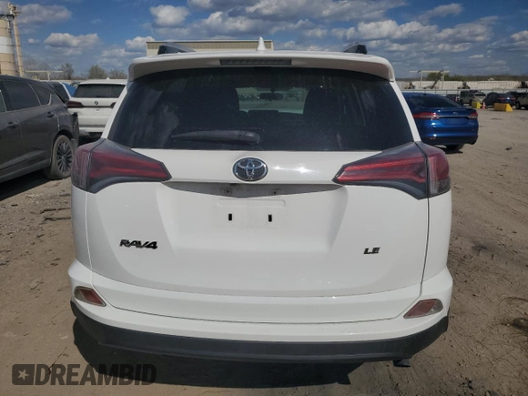 2016 Toyota RAV4 LE with VIN JTMZFREVXGD080960, listed as a Copart auction lot 52715025 with 0 mi miles and Salvage Title. Bid and sale history available at carsss.com. Image 6.