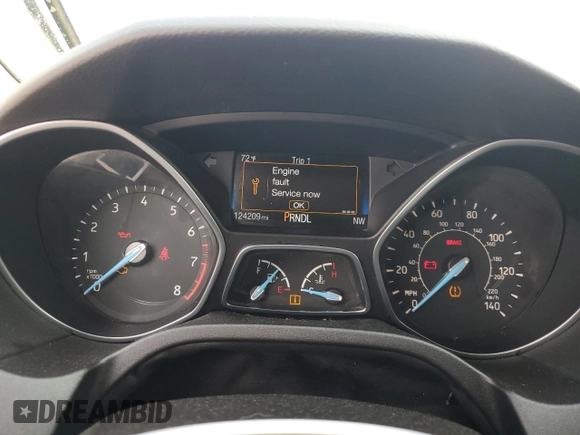 2015 Ford Focus SE with VIN 1FADP3K23FL332086, listed as a Copart auction lot 71199274 with 124,209 mi miles and Clean Title. Bid and sale history available at carsss.com. Image 9.