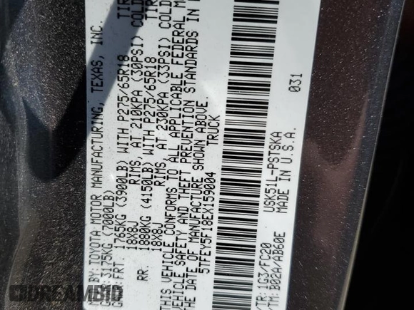 2014 Toyota Tundra SR5 with VIN 5TFEY5F18EX159004, listed as a Copart auction lot 53936235 with 151,397 mi miles and Salvage title. Bid and sale history available at DreamBid. Image 12.