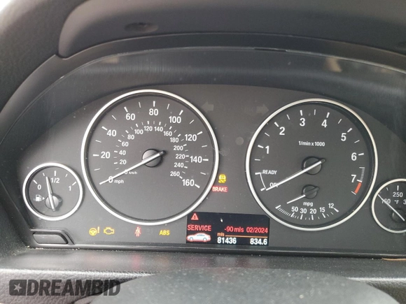 2013 BMW 3 Series 328i with VIN WBA3A5C57DJ461739, listed as a Copart auction lot 51123385 with 81,436 mi miles and Salvage Title. Bid and sale history available at carsss.com. Image 9.