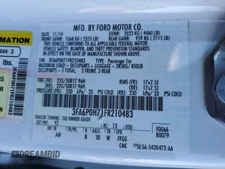 2015 Ford Fusion SE with VIN 3FA6P0H71FR210483, listed as a Copart auction lot 78878284 with 189,451 mi miles and Non Repairable. Bid and sale history available at DreamBid. Image 12.