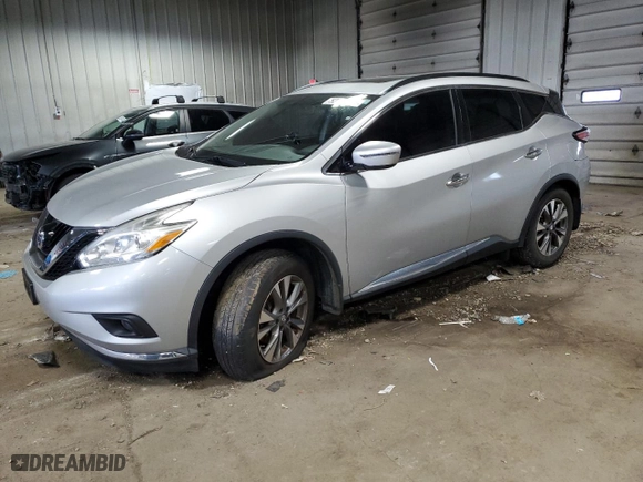 2016 Nissan Murano SL with VIN 5N1AZ2MHXGN161213, listed as a Copart auction lot 52791635 with 102,178 mi miles and Clean Title. Bid and sale history available at carsss.com. Image 1.