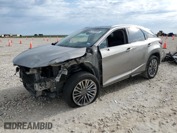 2021 Lexus RX 350 with VIN 2T2JZMAA7MC188225, listed as a Copart auction lot 55760085 with 66,994 mi miles and Salvage Title. Bid and sale history available at DreamBid. Image 1.