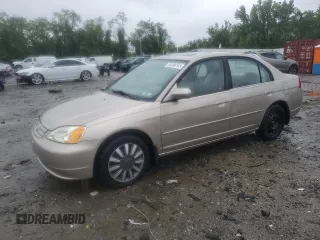 2002 Honda Civic EX z VIN 2HGES26742H613609, wystawiony jako Copart lot #58486165 z przebiegiem 179 295 mil mil oraz Szkoda całkowita • Salvage title. Historia ofert i sprzedaży dostępna na DreamBid. Obrazek 1.