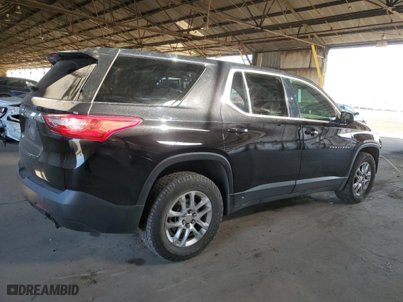 2020 Chevrolet Traverse LS with VIN 1GNERFKW8LJ165977, listed as a Copart auction lot 89313655 with 55,226 mi miles and Salvage Title. Bid and sale history available at carsss.com. Image 3.
