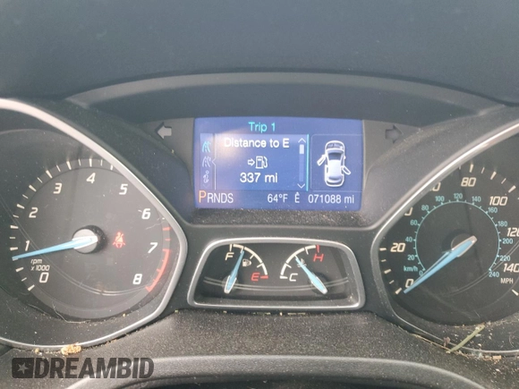 2013 Ford Focus SE with VIN 1FADP3F23DL218421, listed as a Copart auction lot 58264995 with 71,088 mi miles and Salvage title. Bid and sale history available at DreamBid. Image 9.