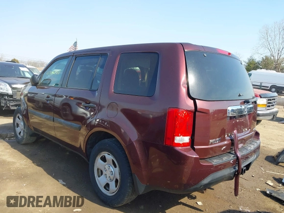 2014 Honda Pilot LX with VIN 5FNYF4H29EB031593, listed as a IAAI auction lot 41769098 with 153,401 mi miles and . Bid and sale history available at carsss.com. Image 3.