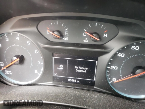 2018 Chevrolet Equinox LT with VIN 3GNAXJEVXJS606983, listed as a Copart auction lot 57243435 with 115,668 mi miles and Salvage title. Bid and sale history available at DreamBid. Image 9.