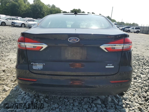 2020 Ford Fusion SE with VIN 3FA6P0HD4LR122075, listed as a Copart auction lot 59009485 with 143,247 mi miles and Salvage title. Bid and sale history available at DreamBid. Image 6.