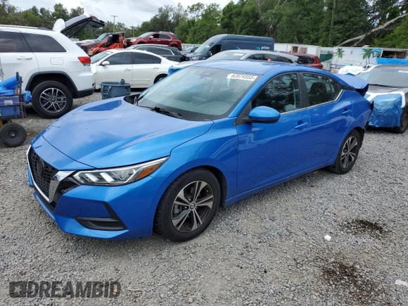 2021 Nissan Sentra SV with VIN 3N1AB8CV0MY216370, listed as a Copart auction lot 62874555 with 97,230 mi miles and Non repairable. Bid and sale history available at DreamBid. Image 1.