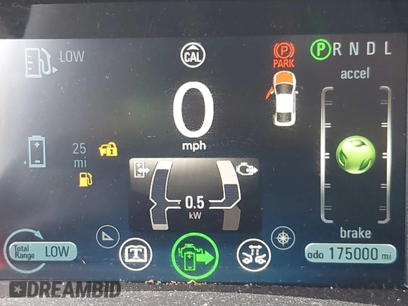 2013 Chevrolet Volt with VIN 1G1RF6E47DU100611, listed as a IAAI auction lot 42138171 with 175,000 mi miles and . Bid and sale history available at carsss.com. Image 7.