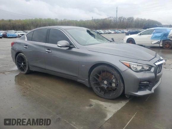 2015 Infiniti Q50 Sport with VIN JN1BV7AR7FM392530, listed as a Copart auction lot 51809235 with 85,141 mi miles and Salvage title. Bid and sale history available at DreamBid. Image 4.