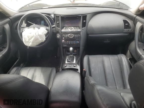 2017 Infiniti QX70 with VIN JN8CS1MU0HM141234, listed as a Copart auction lot 56102205 with 154,546 mi miles and Salvage title. Bid and sale history available at DreamBid. Image 8.