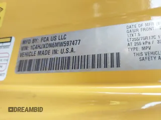2021 Jeep Wrangler Unlimited Sport S z VIN 1C4HJXDN6MW597477, wystawiony jako IAAI lot #41089112 z przebiegiem 82 315 mil mil oraz . Historia ofert i sprzedaży dostępna na DreamBid. Obrazek 9.