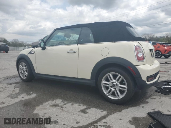 2011 MINI Convertible S with VIN WMWZP3C54BTX83253, listed as a Copart auction lot 49879485 with Not Provided miles and Salvage Title. Bid and sale history available at DreamBid. Image 2.