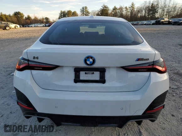 2023 BMW i4 M50 with VIN WBY33AW05PFN69949, listed as a Copart auction lot 78384763 with 4,591 mi miles. Bid and sale history available at carsss.com. Image 6.