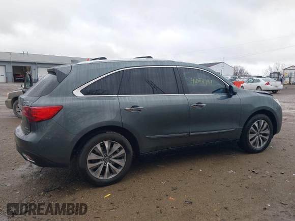 2015 Acura MDX Tech Pkg with VIN 5FRYD4H44FB006205, listed as a IAAI auction lot 41048794 with 151,060 mi miles. Bid and sale history available at carsss.com. Image 13.
