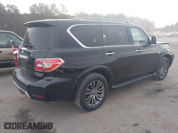 2019 Nissan Armada Platinum z VIN JN8AY2NF0K9351290, wystawiony jako IAAI lot #41234737 z przebiegiem 118 737 mil mil oraz . Historia ofert i sprzedaży dostępna na DreamBid. Obrazek 4.