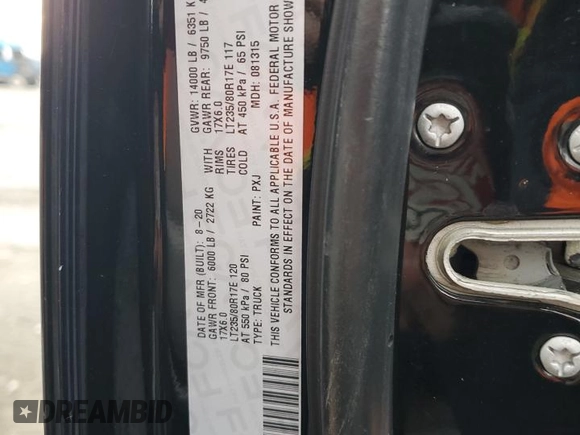 2020 Ram 3500 Tradesman with VIN 3C63RRGL8LG215835, listed as a Copart auction lot 43729025 with 222,314 mi miles and Salvage Title. Bid and sale history available at carsss.com. Image 14.