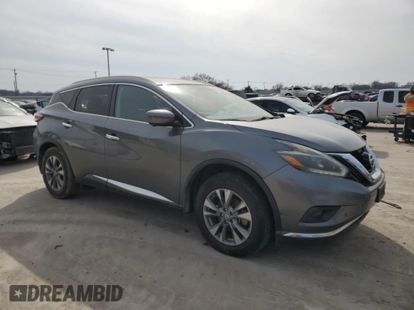 2018 Nissan Murano S with VIN 5N1AZ2MG3JN199428, listed as a Copart auction lot 45089395 with 180,385 mi miles and Salvage Title. Bid and sale history available at DreamBid. Image 4.