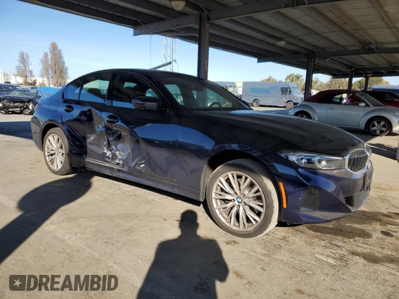 2023 BMW 3 Series 330i with VIN 3MW69FF07P8D13456, listed as a Copart auction lot 50089695 with 15,951 mi miles and Salvage Title. Bid and sale history available at carsss.com. Image 4.