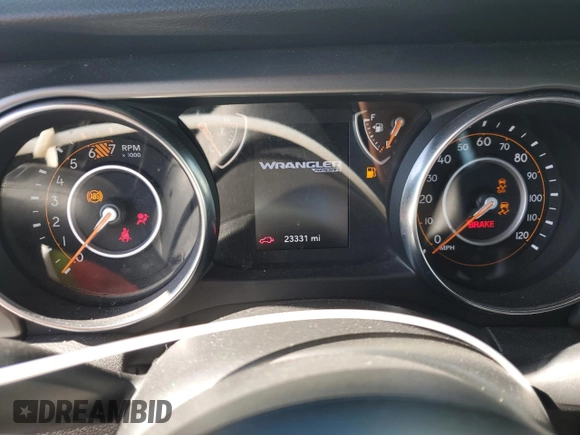 2023 Jeep Wrangler Sport with VIN 1C4HJXDG9PW699538, listed as a Copart auction lot 44275595 with 23,331 mi miles and Clean Title. Bid and sale history available at DreamBid. Image 9.