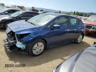 2022 Nissan LEAF S with VIN 1N4AZ1BVXNC563805, listed as a Copart auction lot 53060015 with 25,040 mi miles and Salvage Title. Bid and sale history available at DreamBid. Image 1.