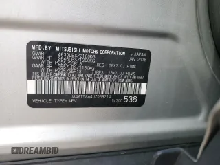 2018 Mitsubishi Eclipse Cross SE with VIN JA4AT5AA4JZ039214, listed as a Copart auction lot 50105675 with 96,974 mi miles and Salvage title. Bid and sale history available at DreamBid. Image 13.