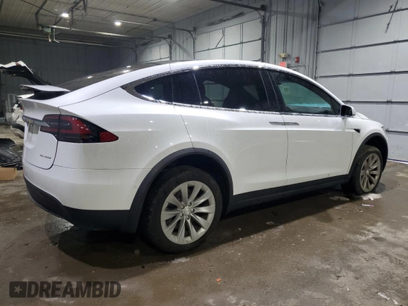 2020 Tesla Model X Long Range with VIN 5YJXCBE26LF228781, listed as a Copart auction lot 46417835 with 46,148 mi miles and Salvage Title. Bid and sale history available at DreamBid. Image 3.