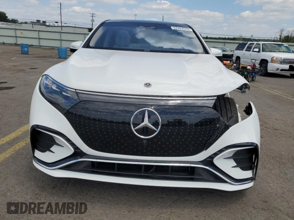 2023 Mercedes-Benz EQS with VIN 4JGDM2EB7PA017079, listed as a Copart auction lot 57424574 with 7,910 mi miles and Salvage Title. Bid and sale history available at carsss.com. Image 5.