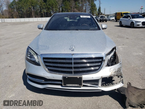 2018 Mercedes-Benz S 560 with VIN WDDUG8GB6JA380370, listed as a Copart auction lot 48717455 with 48,102 mi miles and Salvage Title. Bid and sale history available at carsss.com. Image 5.