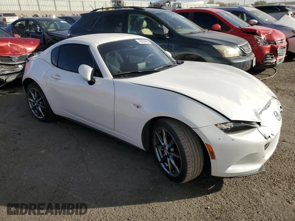 2021 Mazda MX-5 Miata Grand Touring with VIN JM1NDAM77M0455019, listed as a Copart auction lot 78058694 with 12,363 mi miles and Salvage title. Bid and sale history available at DreamBid. Image 4.