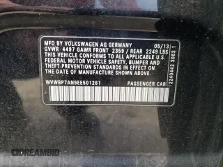 2014 Volkswagen CC R-Line with VIN WVWBP7AN9EE501261, listed as a Copart auction lot 75701194 with 73,123 mi miles and Salvage Title. Bid and sale history available at carsss.com. Image 13.