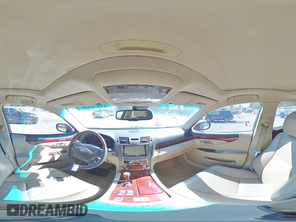 2009 Lexus LS 460 with VIN JTHCL46F195003527, listed as a Copart auction lot 49570505 with 279,651 mi miles and Salvage title. Bid and sale history available at DreamBid. Image 12.