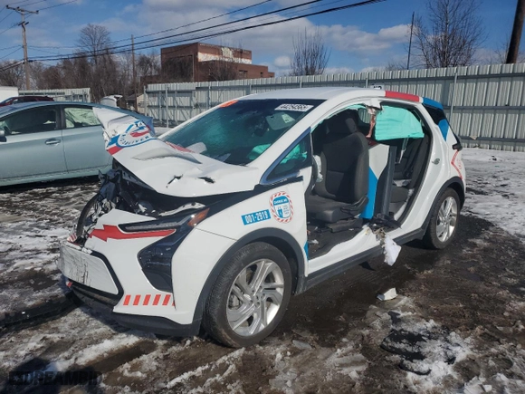 2023 Chevrolet Bolt EV 1LT with VIN 1G1FW6S00P4102919, listed as a Copart auction lot 44254565 with 0 mi miles and Salvage Title. Bid and sale history available at carsss.com. Image 1.