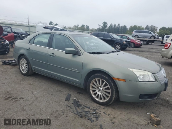 2008 Mercury Milan Premier with VIN 3MEHM02188R643770, listed as a Copart auction lot 71353734 with 58,415 mi miles and Salvage Title. Bid and sale history available at carsss.com. Image 4.