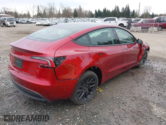 2024 Tesla Model 3 with VIN 5YJ3E1EA7RF785461, listed as a IAAI auction lot 41840091 with 8,414 mi miles. Bid and sale history available at carsss.com. Image 4.