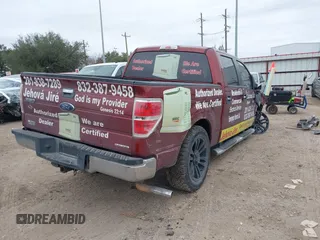 2014 Ford F-150 XL with VIN 1FTEW1CM0EKD44254, listed as a IAAI auction lot 41380008 with 172,107 mi miles. Bid and sale history available at carsss.com. Image 4.