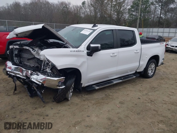 2021 Chevrolet Silverado 1500 LT with VIN 3GCUYDET7MG349971, listed as a IAAI auction lot 41186168 with 48,335 mi miles. Bid and sale history available at carsss.com. Image 2.