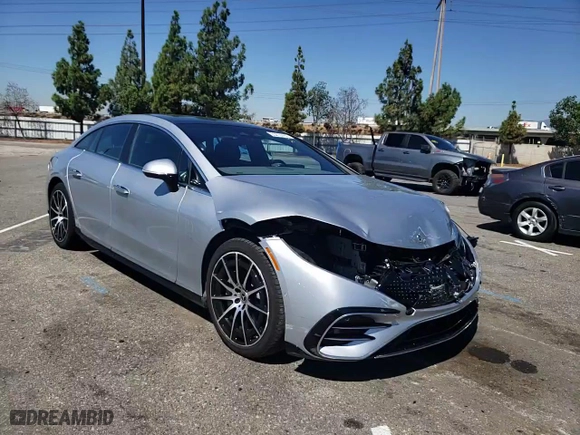 2022 Mercedes-Benz EQS with VIN W1KCG2DB4NA003653, listed as a Copart auction lot 65410493 with 41,703 mi miles. Bid and sale history available at carsss.com. Image 12.