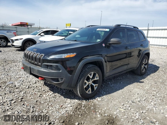 2017 Jeep Cherokee Trailhawk L Plus with VIN 1C4PJMBB5HW513075, listed as a Copart auction lot 49499425 with 136,185 mi miles and Salvage Title. Bid and sale history available at carsss.com. Image 1.