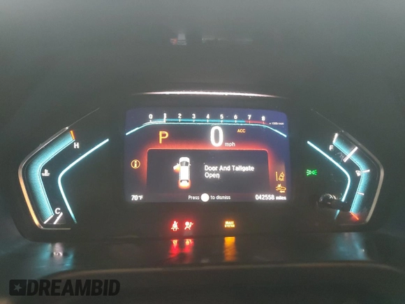 2019 Honda Odyssey EX-L with VIN 5FNRL6H76KB045998, listed as a Copart auction lot 51854455 with 42,558 mi miles and Salvage Title. Bid and sale history available at carsss.com. Image 9.