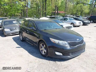 2015 Kia Optima LX with VIN 5XXGM4A79FG457175, listed as a IAAI auction lot 41998307 with 173,618 mi miles. Bid and sale history available at carsss.com. Image 1.