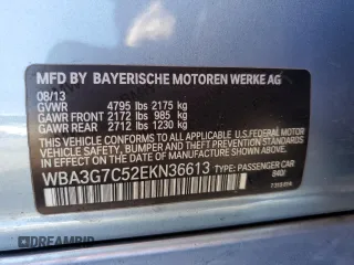 2014 BMW 3 Series 328i xDrive with VIN WBA3G7C52EKN36613, listed as a Copart auction lot 82602954 with 129,492 mi miles and Salvage Title. Bid and sale history available at carsss.com. Image 12.
