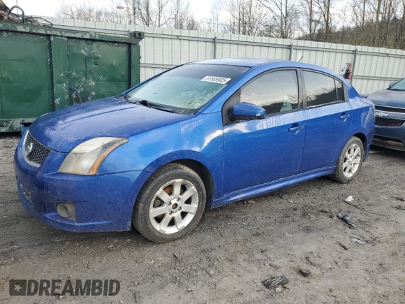 2010 Nissan Sentra S with VIN 3N1AB6APXAL668473, listed as a Copart auction lot 51509905 with Not Provided miles and Salvage Title. Bid and sale history available at carsss.com. Image 1.